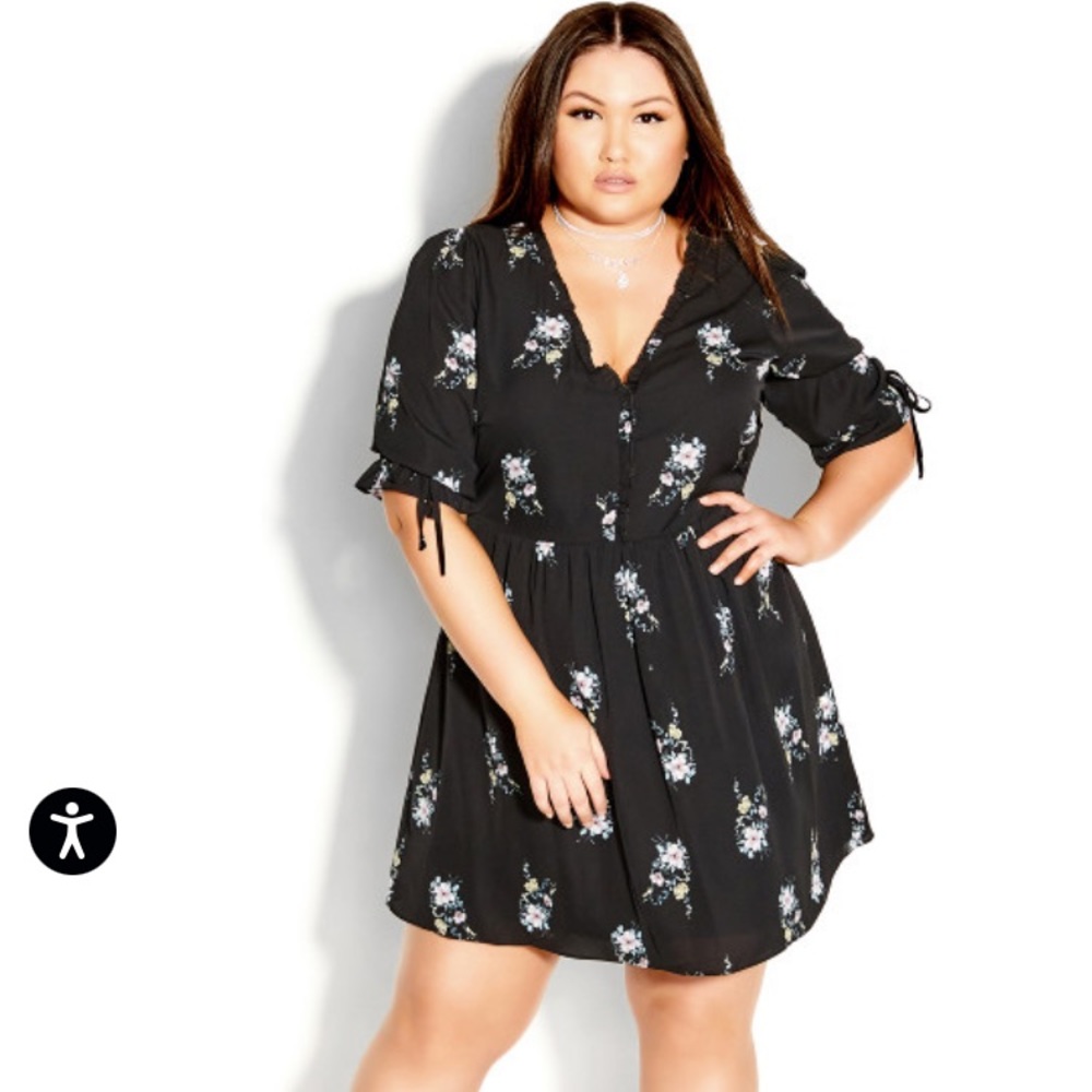 City Chic CCX Sweet Posy Dress. Size M/ 18. NWT